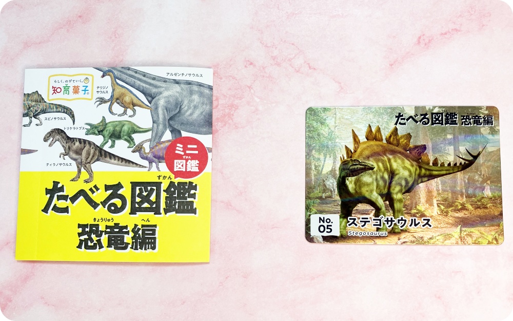 知育菓子　食べる図鑑　恐竜編　グミ　図鑑カード